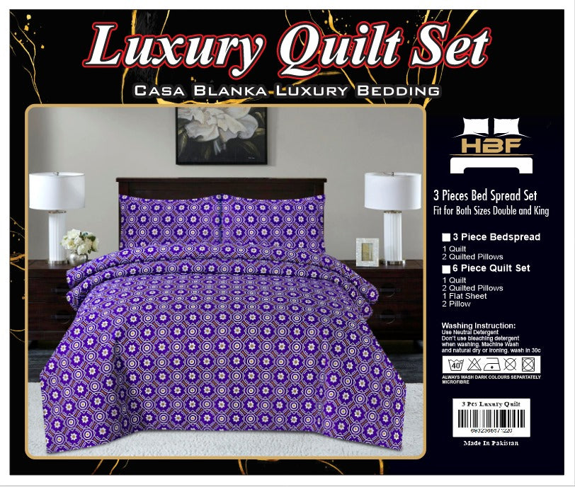 3PCS LUXURY DOUBLE BEDSHEET