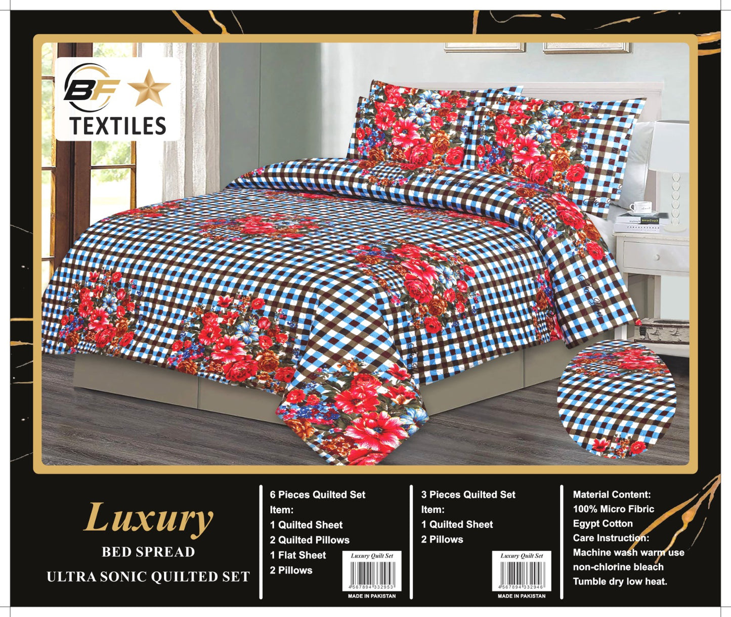 6PCS LUXURY COMFORTER SET